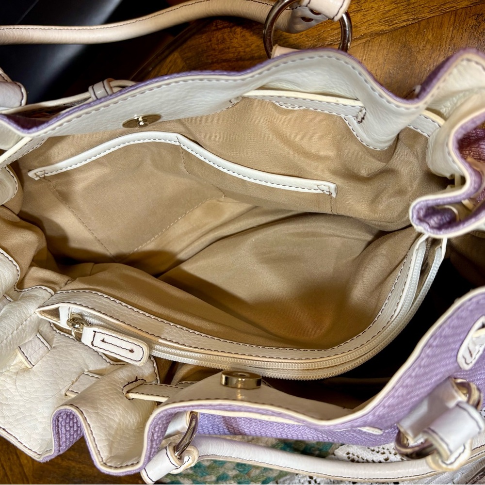 Etienne Aigner Marseille Straw Collection - Lilac/White - Picture 10 of 10